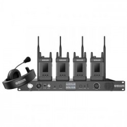 Hollyland sistema de comunicación inalámbrico SYSCOM 1000T-4B - 5 auriculares con micrófono