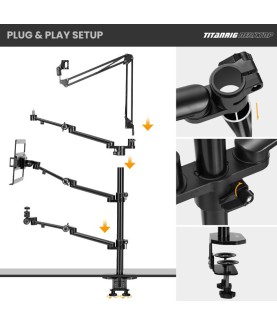 TARION Titanrig Desktop Set 4 en 1